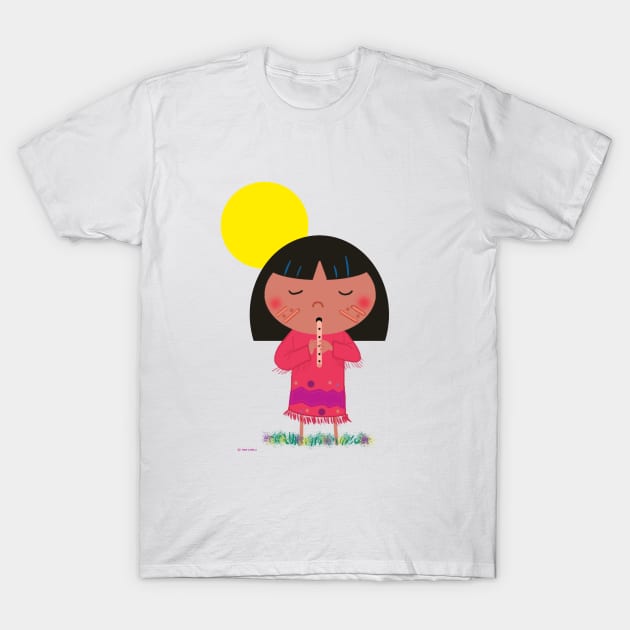 Native Flutist T-Shirt by ivancamilli